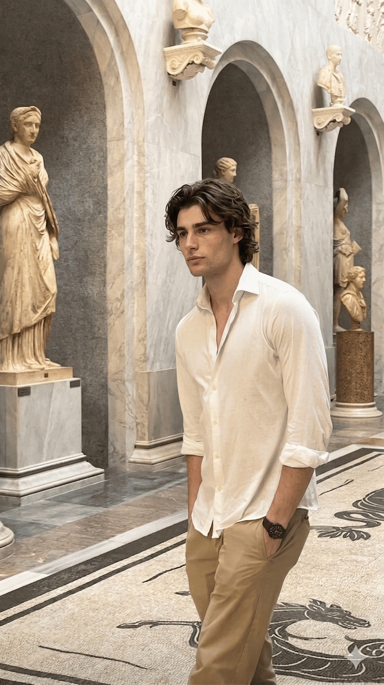 AI generated dating photo - grand marble building
